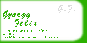 gyorgy felix business card