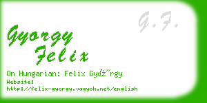 gyorgy felix business card